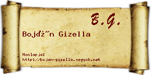 Boján Gizella névjegykártya